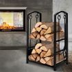 Traderight Firewood Rack 4 Fireplace Tools Log Wood Steel Large Holder Storage