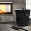 Traderight  Ash Bucket Shovel Lid Fireplace Tool Coal Wood Log  22L Capacity