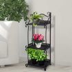 Levede Plant Stand 3 Tiers Outdoor Indoor Metal Flower Pots Rack Garden Shelf