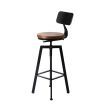 4x Bar Stool Kitchen Wooden Metal