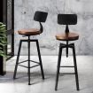4x Bar Stool Kitchen Wooden Metal