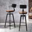 4x Bar Stool Kitchen Wooden Metal