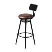 Levede 4x Industrial Bar Stools Kitchen Stool PU Leather Barstools Chairs