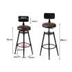 Levede 4x Industrial Bar Stools Kitchen Stool PU Leather Barstools Chairs