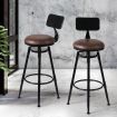 Levede 4x Industrial Bar Stools Kitchen Stool PU Leather Barstools Chairs