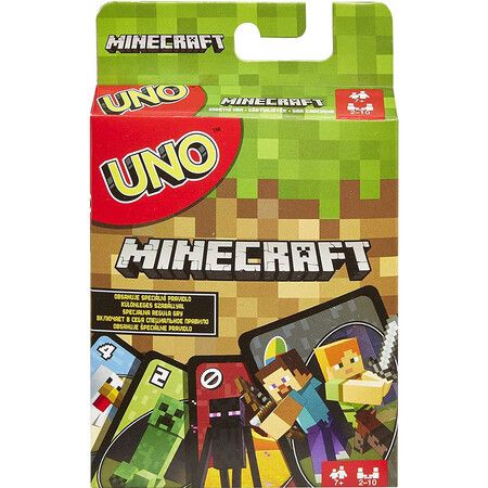 UNO Minecraft Card Game, Now UNO fun includes the world of Minecraft, Multicolor