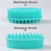 Silicone Body Brush,2 in 1 Bath and Shampoo Brush (Green)