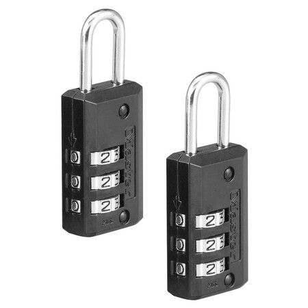 Set Your Own Combination Luggage Lock, Black(2Pack)