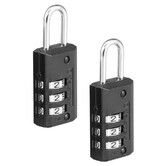 Set Your Own Combination Luggage Lock, Black(2Pack)