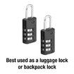 Set Your Own Combination Luggage Lock, Black(2Pack)