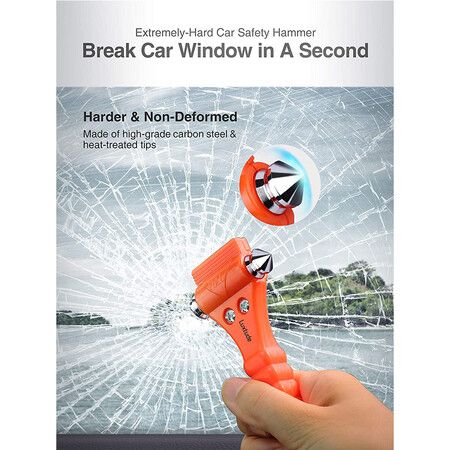 Car Window Breaker and Seatbelt Cutter, Automotive Life Rescue Tools Kit, 1 Pack