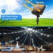 4-Pack 160FT 400 LED Solar String Lights Outdoor, Waterproof Solar Fairy Lights with 8 Lighting Modes, Solar Outdoor Lights for Tree Christmas Wedding Party Decorations Garden Patio (Daylight White)