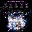 4-Pack 160FT 400 LED Solar String Lights Outdoor, Waterproof Solar Fairy Lights with 8 Lighting Modes, Solar Outdoor Lights for Tree Christmas Wedding Party Decorations Garden Patio (Multi-Color)