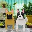 Yellow French Bulldog Flower Pot, French Bulldog Flower Pot, Dog Shaped Succulent Flower Pot, Animal Shaped Succulent Vase For Home Garden Office Desktop Decoration