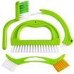 4 in 1 Value Pack Tile Grout Cleaner Brush with Nylon Bristles, Great Use for Deep Cleaning of Shower, Floors, Windows, Bathroom, Kitchen, Track