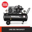 Air Compressor Electric Portable Inflator Tank Pump Belt Drive Rated 4HP 200L