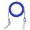 Stainless Steel Pet Dog Tie Out Cable - Double Head Dog Leash  for Medium Large Pet Dogs (5m/16Ft, Blue)