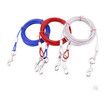 Stainless Steel Pet Dog Tie Out Cable - Double Head Dog Leash  for Medium Large Pet Dogs (5m/16Ft, Blue)