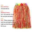 8 Pieces Hawaiian Grass Hula Skirt Set, Necklace Bracelets Bikini Top - Mixed Color Skirt