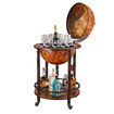 Antique Globe Bar Cabinet Mini Wine Rack Drinks Round Storage Mid-century Alcohol Trolley Cart