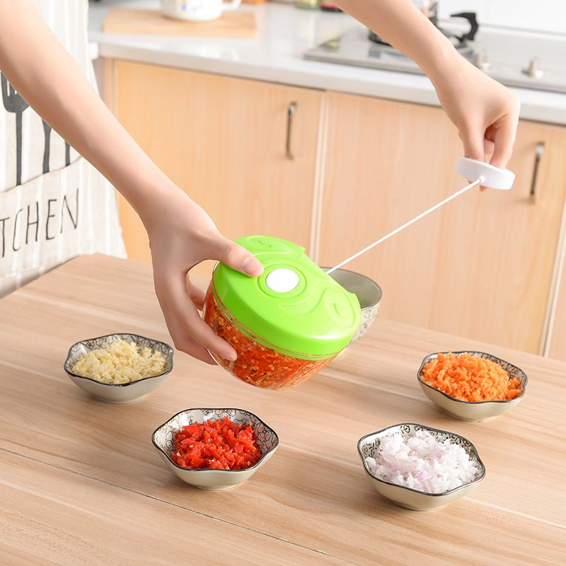 Manual Garlic Grinder Chopper Meat Cutter , Hand Pull Chop Chopper Manual Food Processor