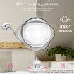 360 Degree Rotation 10X Magnifying Makeup Mirror My Flexible Mirror Folding Vanity Mirror with LED Light Makeup Tools