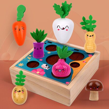 Radish Farm Game Montessori Toy Developmental Cognition for Boys Girls Gifts