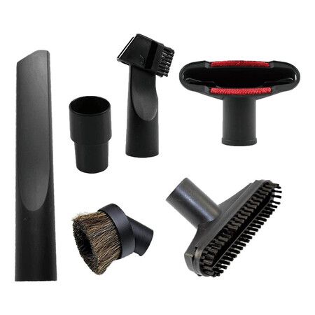 Vacuum Attachments Accessories Cleaning Kit Brush Nozzle Crevice Tool for 1 1/4 inch & 1 3/8 inch Standard Hose 6pcs