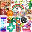 42 Pcs Sensory Fidget Toys Pack, Stress Relief & Anxiety Relief Tools Bundle Figetget Toys Set for Kids Adults, Autistic ADHD Toys, Stress Balls Infinity Cube Marble Mesh Fidgets Box