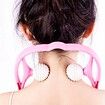 Manual Cervical Spine Massager Massage Pain Relief Neck Roller (Pink)