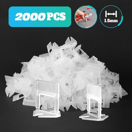 2000PCS Tile levelling System Clips Levelling Spacers Tiling Tool Kit Floor Wall