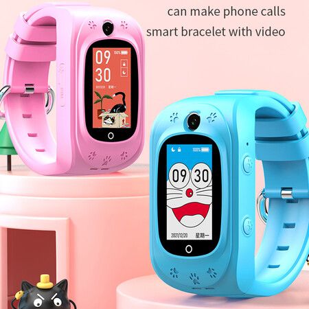 2022 Newest 4g Kids Watch WIFDI Gps Lbs Smart Watch Tracker Camera Video Call Sos Ip67 Waterproof Smartwatch Pink