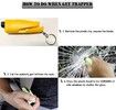 Car Glass Breaker and Seatbelt Cutter Keychain Car Safety Hammer for Land and Underwater, 1Pack