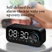 Bluetooth 5.0 Speaker Alarm Clock Night Light Multiple Play Modes LED Display 360 Surround Stereo Sound