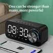Bluetooth 5.0 Speaker Alarm Clock Night Light Multiple Play Modes LED Display 360 Surround Stereo Sound