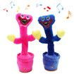 Singing and Dancing Huggy Wuggy Plush Toy Game Poppy Playtime with Music Sausage Monster Doll Electric Cactus Toy Birthday Gifts Color Red