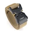 Tactical Belt, Military Hiking Rigger 1.5&quot; Nylon Web Work Belt with Heavy Duty Quick Release Buckle 125 CM - Khaki