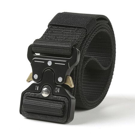 Tactical Belt for Survival Games, Military One-Touch Cobra Buckle, Holster, Pouch, Equipment, for Work, Survival Games, Outdoors, DIY