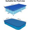 Swimming Pool Cover, Frame Pool Cover with Ropes - Rectangular UV Resistant Polyethylene Rainproof Dust Cover (260 x 170cm)