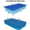 Swimming Pool Cover, Frame Pool Cover with Ropes - Rectangular UV Resistant Polyethylene Rainproof Dust Cover (221 x 150cm)