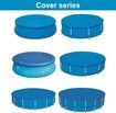 Round Swimming Pool Solar Cover,Durable Dustproof Rainproof Pool Cover for Inflatable Family Pool Paddling Pools (244cm)