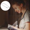 Portable Neck Reading Light LED Rechargeable Hanging Light Lamp for Reading in Bed White Reading Light - White