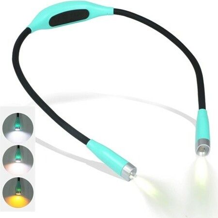 Book Reading Light, Neck Light Anywhere Hands Free (Green)