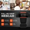 Webcam with Microphone, 1080P Full HD Webcam Streaming Computer Web Camera for Video Calling Conferencing Recording, USB Webcams for PC Laptop Desktop