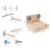 Wooden Tool Box Montessori Disassembly Set Hand Tool Set Pretend Game Puzzle for Kids Toddler Boys Girls