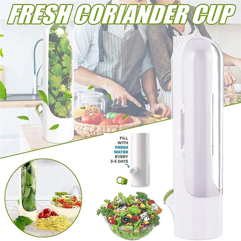 1pcs Premium Herb Saver Home Kitchen Gadgets Herb Storage Container Herb Keeper Keeps Greens Fresh Cup Specialty Tools Kitchen