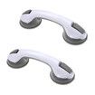 2pcs Shower Handle Grab Bars for Bathroom Ultra Grip Dual Locking Safety Suction Cup Toilet Bath Shower Tub Handrail Grab for Elderly