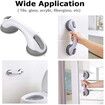 2pcs Shower Handle Grab Bars for Bathroom Ultra Grip Dual Locking Safety Suction Cup Toilet Bath Shower Tub Handrail Grab for Elderly