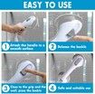 2pcs Shower Handle Grab Bars for Bathroom Ultra Grip Dual Locking Safety Suction Cup Toilet Bath Shower Tub Handrail Grab for Elderly