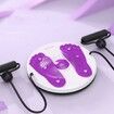 Household Twisting Disk Magnetic Massage Fitness Thin Waist Equipment Mute Belt Drawstring Turntable Portable Abdomen Machine Purple